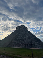 Majestic Ancient Pyramid Under a Dramatic Cloudy Sky