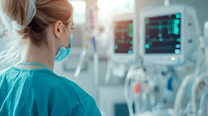 Dedicated Medical Staff Providing Critical Care in ICU Environment with Modern Equipment