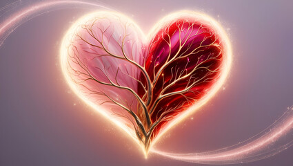 Abstract art "heart of unity "