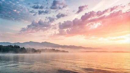 Fototapeta premium Softly glowing watercolor background with subtle gradient, gradient, pastel