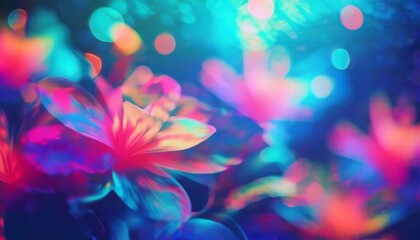 dreamy beautiful artistic blurred background with floral motifs, bright colors