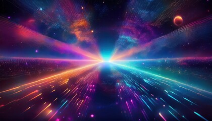 Naklejka premium beautiful space universe background (wallpaper)