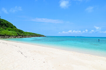 Fototapeta premium 日本にある沖縄宮古島のとても美しい海の風景