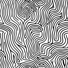 Fototapeta premium Seamless pattern of simple wavy lines creating concentric circles perfect for backgrounds, textiles and various graphic applications. Vector illustration.