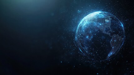 Obraz premium Digital Earth with Network Connections