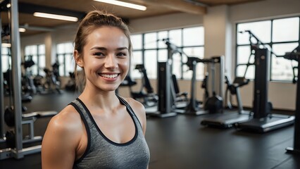 Fototapeta premium woman in gym
