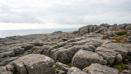 Textured rocky terrain as abstract background, minimalist decor, subtle textures