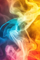 Obraz premium Colored smoke on black background