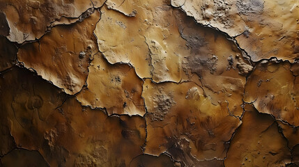 Fototapeta premium Cracked Brown Texture Background - Abstract Art