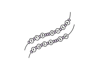 Friendship bracelet music inspired, edgy beaded bracelet jewelry