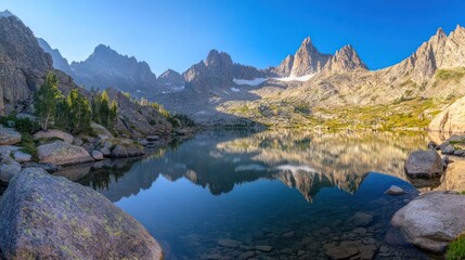 Naklejka premium Mountain Lake Serenity