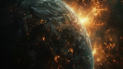 Fototapeta premium Earth From Space - A View Of Our Planet's Beauty