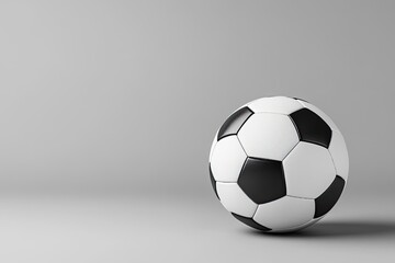 Obraz premium Soccer ball isolated on grey background. 3d rendering
