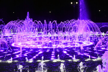 Fountain in the night