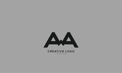 AWA AA Abstract initial monogram letter alphabet logo design