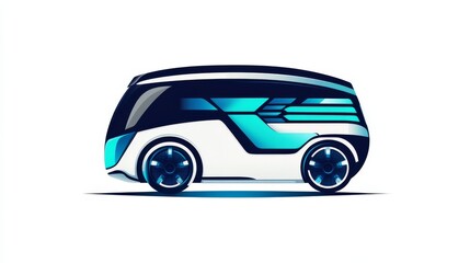 Fototapeta premium Futuristic Electric Car