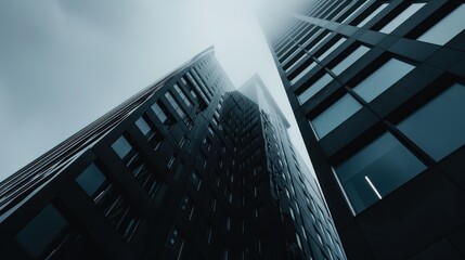 Skyward View of Modern Buildings