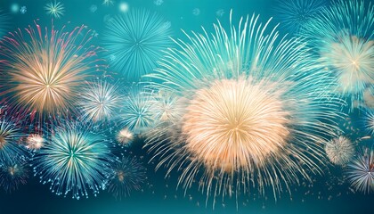 Fototapeta premium Spectacular Fireworks Display: A Celebration of Light and Color