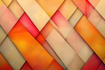 Fototapeta premium Abstract background with layers orange, red, pink, beige, yellow, and gold triangles in modern patterns