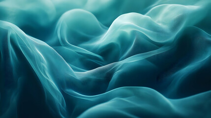 Obraz premium Abstract Background Teal Fabric Waves