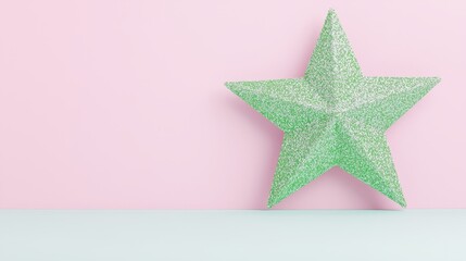 Obraz premium Brighten your holiday season with stunning christmas decoration icons featuring glittering green stars
