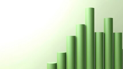 Market Digital for Digital exchange, green up down indicators in soft tones, 3D illustration