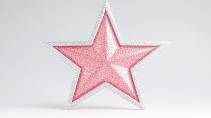 Obraz premium Creative decorative star shines brightly with glittery pink finish for unique home decor ideas