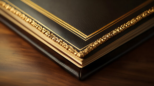 A luxurious folder holding a quality certificate with satin interior and gold trim representing high-quality presentation and achievement.