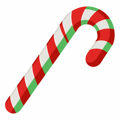 Fototapeta premium Christmas candy cane vector illustration