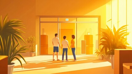 Thanking Healthcare Workers in Warm Cartoon Style
