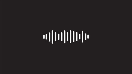 Abstract Podcast sound waves and audio soundwave of voice message records on black background.