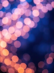 Obraz premium Abstract blue and orange bokeh background creating a mesmerizing effect, glowing, light