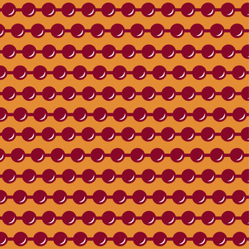 Seamless pattern with red beads