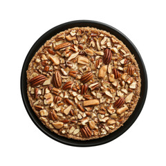 Ultrarealistic UHD Photo of Pecan Pie: Caramel-Filled Pie with a Golden Crust, Perfect for Thanksgiving Day and Christmas Celebrations