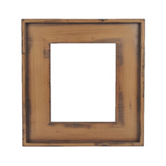 Wooden Frame Mockup Isolated on transparent Background