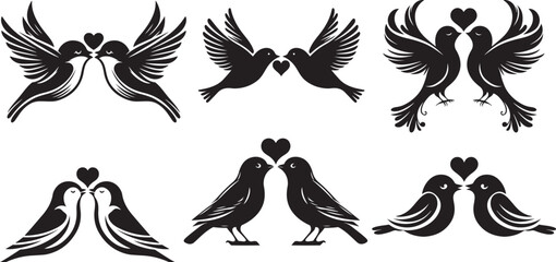 Happy Valentine Day cute bird vactor design.