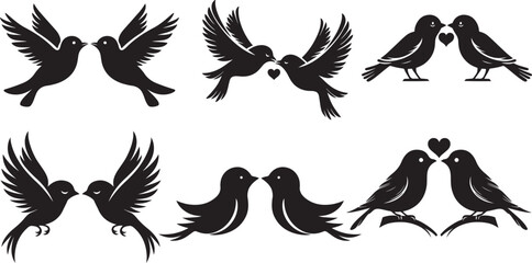 Happy Valentine Day cute bird vactor design.