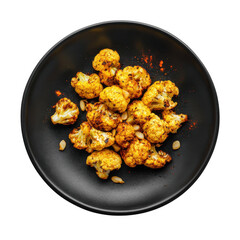 Ultrarealistic UHD Photo of Roasted Cauliflower with Golden Florets, Perfectly Seasoned and Presented for a Festive Thanksgiving or Christmas Meal