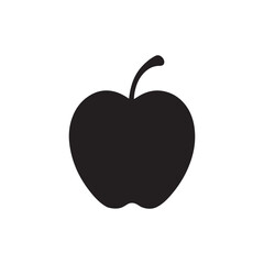 Apple fruit silhouette vector art illustration