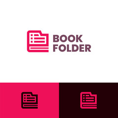 book folder logo vector