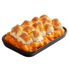 Ultra-realistic UHD Photo of Sweet Potato Casserole with Marshmallows, Perfect for Thanksgiving and Christmas Feasts