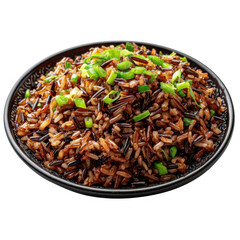 Ultra Realistic UHD Photo of Wild Rice Pilaf with Herbs, Nuts, and Dried Fruits, Served in a Decorative Bowl, Perfect for Thanksgiving and Christmas Feasts