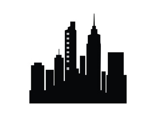 Obraz premium City Silhouette Vector Set Urban Skyline Panorama and Border Collection Architecture Design.