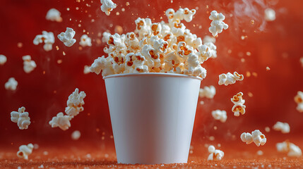 Popcorn bucket mock up branding