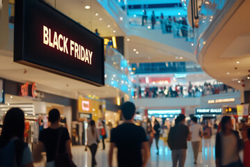 Black friday promotional banner. Copy space background.