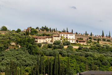 Fototapeta premium distance panorama view to the wide walls of the Casa Nazareth 