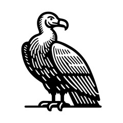 Obraz premium Simple Vector Icon of a Andean condors – Logo Design Illustration