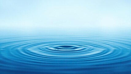 Fototapeta premium A serene blue water drop background with gentle ripples and subtle color gradations, evoking a sense of calmness and tranquility, blue, ocean, gradient