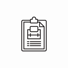 portfolio file clipboard icon sign vector