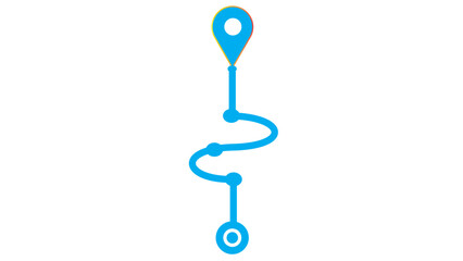 Abstract beautiful map pin, location icon, GPS Map on white background.